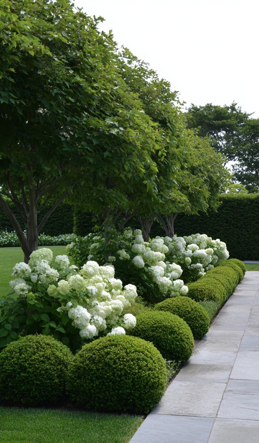 Dark gray terraced wall with linear fire feature above a turf strip
